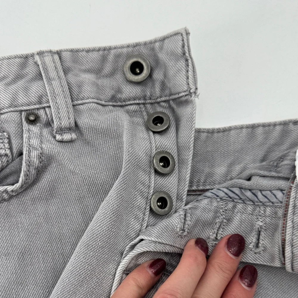 Free people Gray Denim Shorts size 26 no stretch